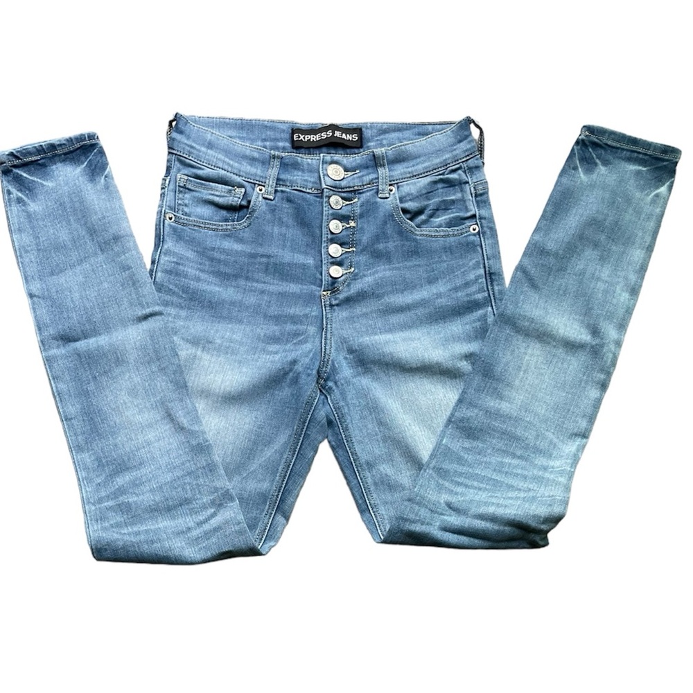 Express Jeans High Waisted light wash  Size 0